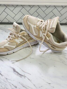 New Balance X-90 WSX90REB Women’s Size 8.5 Cream Beige Chunky Dad Sneakers Shoes